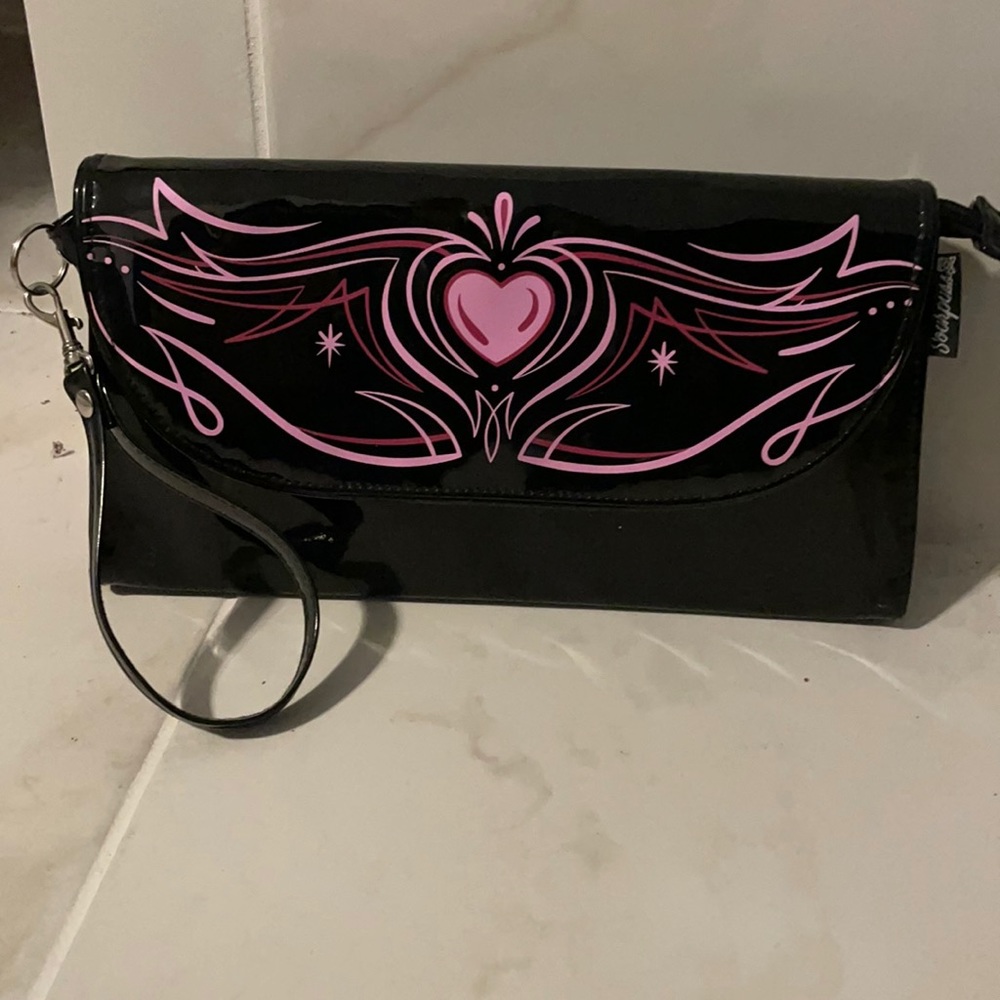 Sourpuss Pinstriped Wristlet